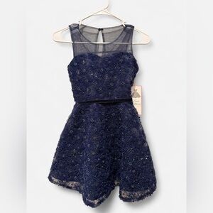 Rare Edition Big Girls Sequin Soutache Social Dress - Size 8